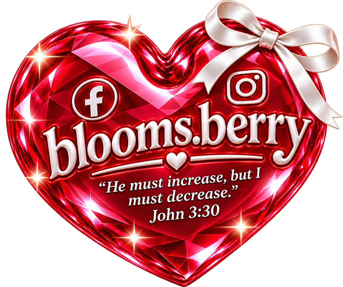 Blooms.Berry official heart logo